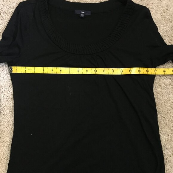 GAP Cotton Modal Long Sleeve Ruched Collar Jersey Top - Picture 10 of 14